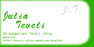 julia teveli business card